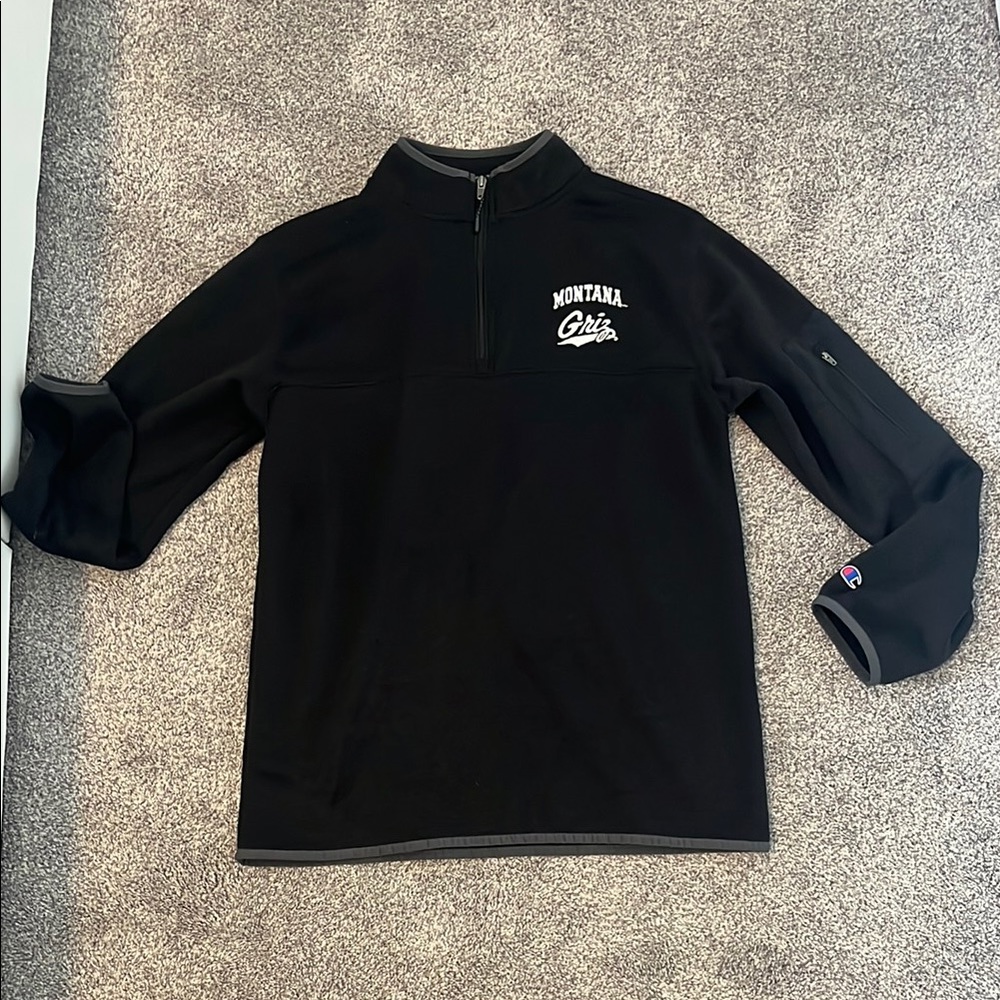 Champion University Of Montana Grizzlies Quarter Zip Pullover Size Medium